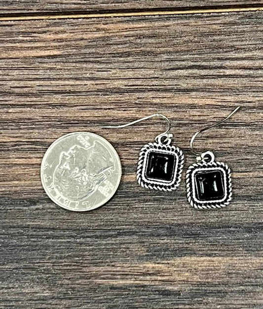 726463, 8mm Square Stone Earrings