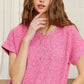 MCS3580-Soft Lightweight Loose Fit Textured Pullover Sweater