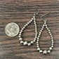 725039, 2" Handmade Silver Navajo Earrings