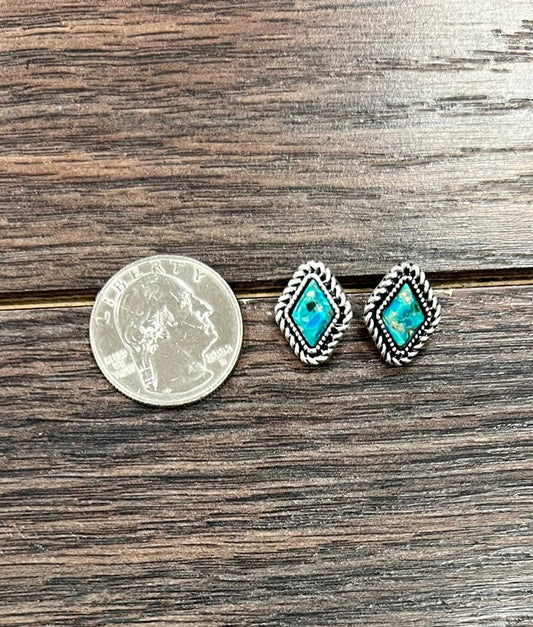 724796, 10mm Diamond Gemstone Stud Earrings
