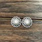 723112, Silver tone Concho Stud Earrings