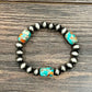 711607, Handmade Navajo Gemstone Stretch Bracelet