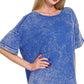 French Terry Acid Washed Tee Shirts 5314A