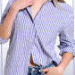 SRT7903-Stripe Button Shirt