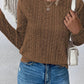 CWTBLL2478_CREW-NECK LONG SLEEVE JACQUARD LACE TOP