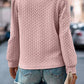 CWOSWL07861 PUFFER CABLE KNIT SWEATSHIRT outerwear women’s