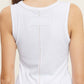 Shirts Women’s HCT7694Mineral Washed Back Patch Detail Breathable Tank Top