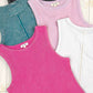 Shirts Women’s HCT7694Mineral Washed Back Patch Detail Breathable Tank Top