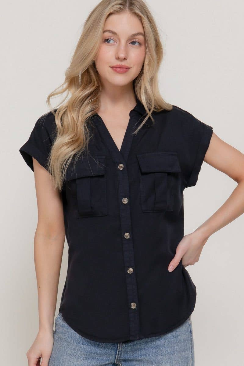Dolman Short Slv Tencel Shirt A1G-T13802