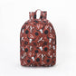 Western Cow Print Aztec Cactus Kids Brown Backpack