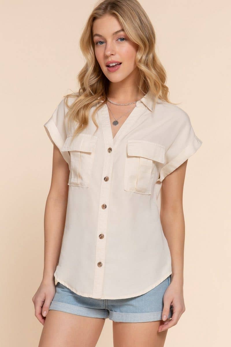 Dolman Short Slv Tencel Shirt A1G-T13802