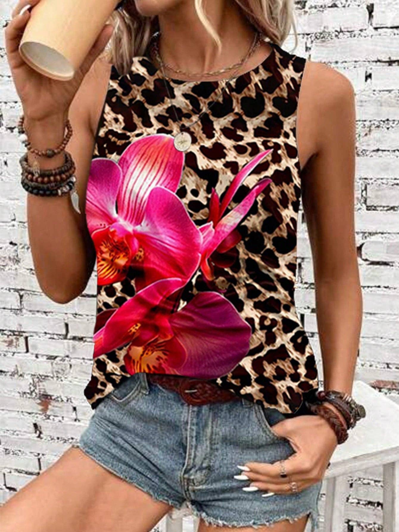 Women’s Round Neck Tank Top RCJY04974