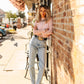 LARIAT Shirt LACE L/S *DUSTY ROSE mesh top