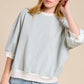 Shits Women’s Loose Fit Striped Short Sleeve Crew Neckline Top MCT7688