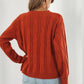 CWOSWL4083_CABLE KNITTED LONG SLEEVES CREWNECK SWEATER Outerwear Women’s