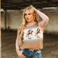 LARIAT Shirt LACE L/S *DUSTY ROSE mesh top