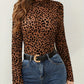 TO1494 Sheer Mesh Mock Neck Top