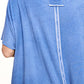 HBT7653 Dyed Fabric Round Neck Batwing Short Sleeve Women’s Shirts