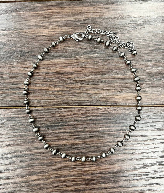 735657, 16" Handmade Navajo Bead Interlocked Necklace