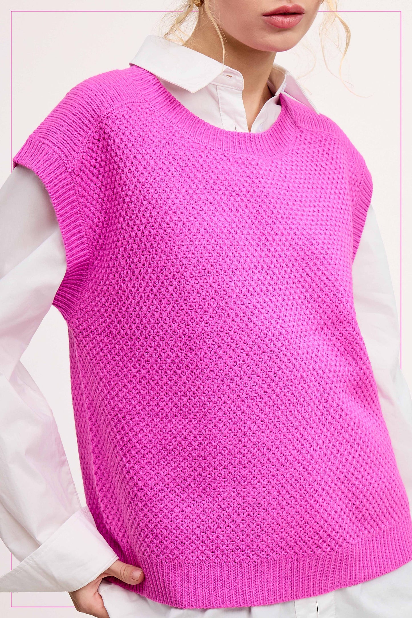 Knit Sweater Vest HDS3602 Outerwear Women’s