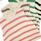 MCS3584-Classic Chunky Striped Sleeveless Sweater Top