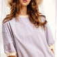 Shits Women’s Loose Fit Striped Short Sleeve Crew Neckline Top MCT7688