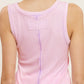 Shirts Women’s HCT7694Mineral Washed Back Patch Detail Breathable Tank Top
