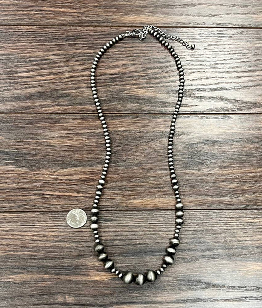 738912, Handmade 30" Navajo Bead Necklace