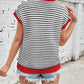 Knit Striped Batwing Sleeve Sweater SW1275