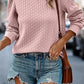 CWOSWL07861 PUFFER CABLE KNIT SWEATSHIRT outerwear women’s