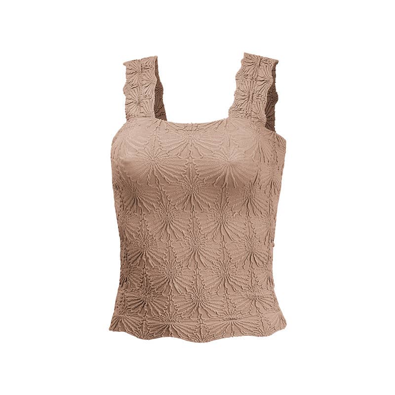 TO1527 Jacquard Knit Tank Top