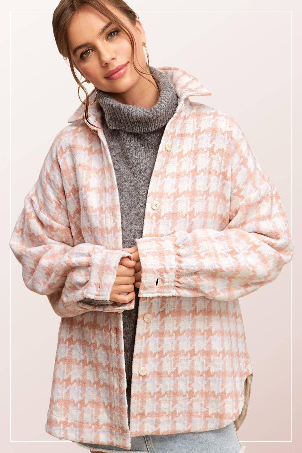 Outerwear Oversized Soft Brushed Shacket JKT1795
