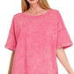 French Terry Acid Washed Tee Shirts 5314A