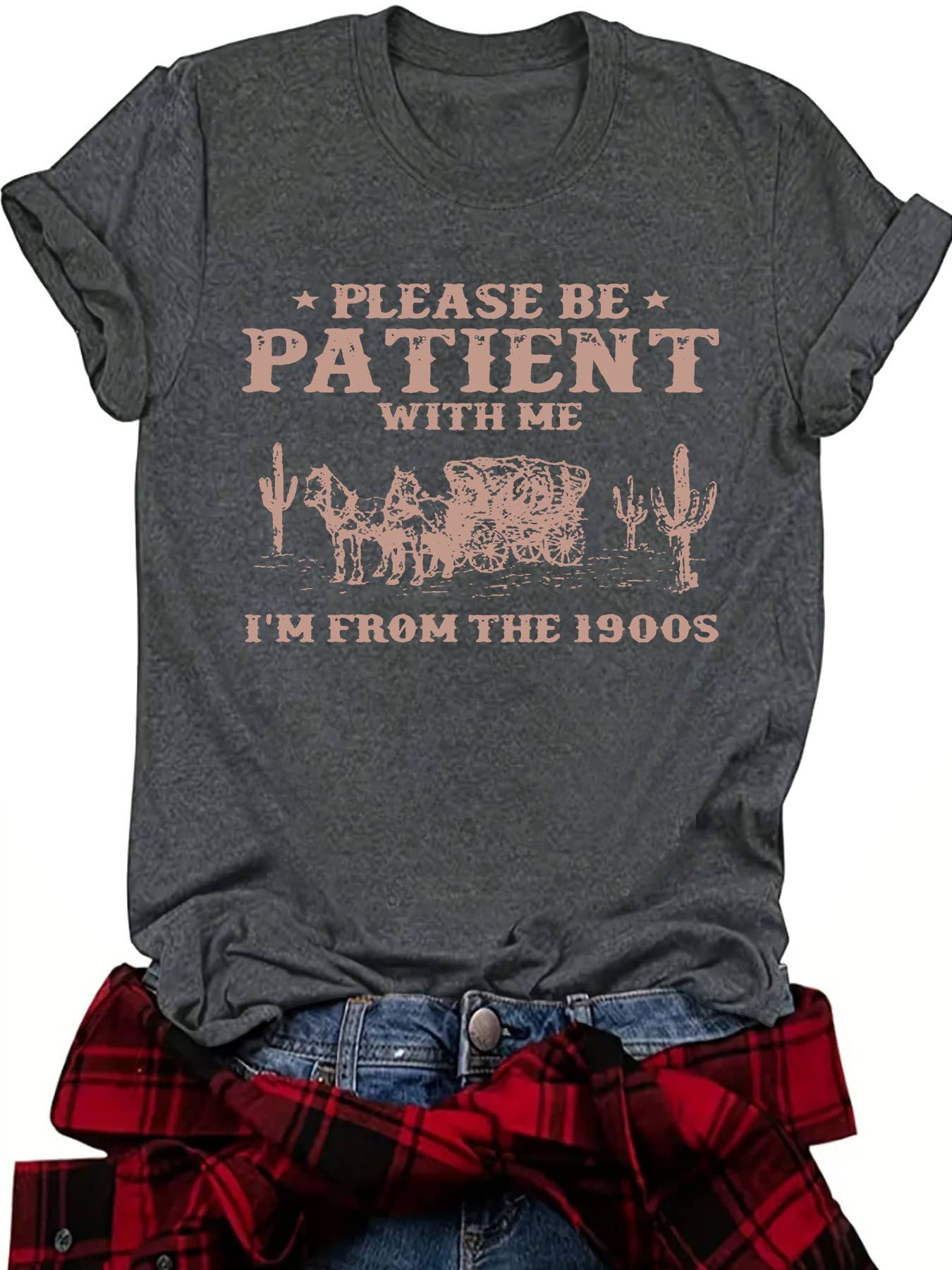 Women’s Graphic Tee Please Be Patient RCJY03582