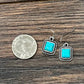 726466-1, 8mm Square Stone Earrings
