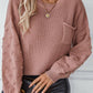 CWOSWL2882_SOLID POCKET PULLOVER KNIT SWEATER