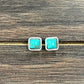 6mm Square Turquoise Stud Earrings 723047