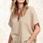Loose Fit Gauze Fabric Short Sleeve Top HBT7624