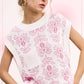 Outerwear Women’s Floral Sweater Vest MCS3587