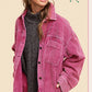 Outerwear Women’s Oversized Corduroy Button JKT1727