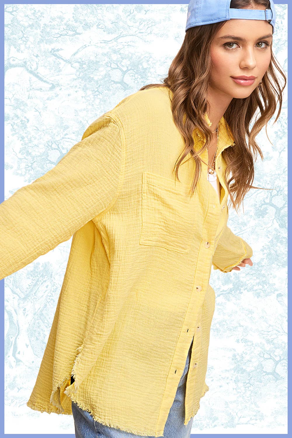 Shirts  Crinkled Gauze Button Down Shirts SRT7448