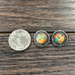 724485, 12mm Round Gemstone Stud Earrings