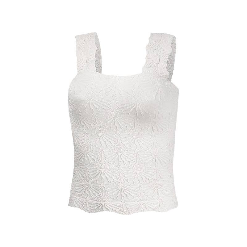 TO1527 Jacquard Knit Tank Top