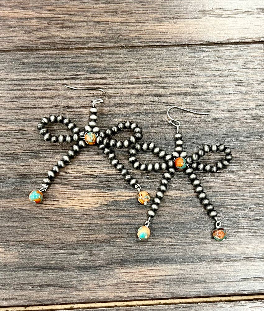 726097, Handmade 4mm Navajo Bow Earrings