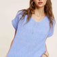 MCS3580-Soft Lightweight Loose Fit Textured Pullover Sweater
