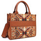 Brown Aztec Western Tote Bag