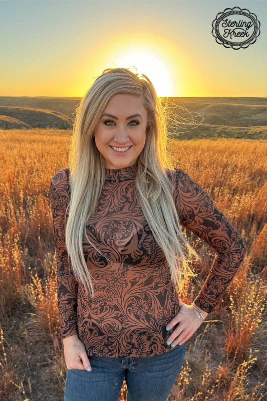 Shirts Women’s Long Sleeve Country Road Leather Top