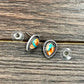 726240, 10mm Drop Gemstone Stud Earrings