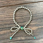 711640, Handmade Silver Navajo Bow Stretch Bracelet