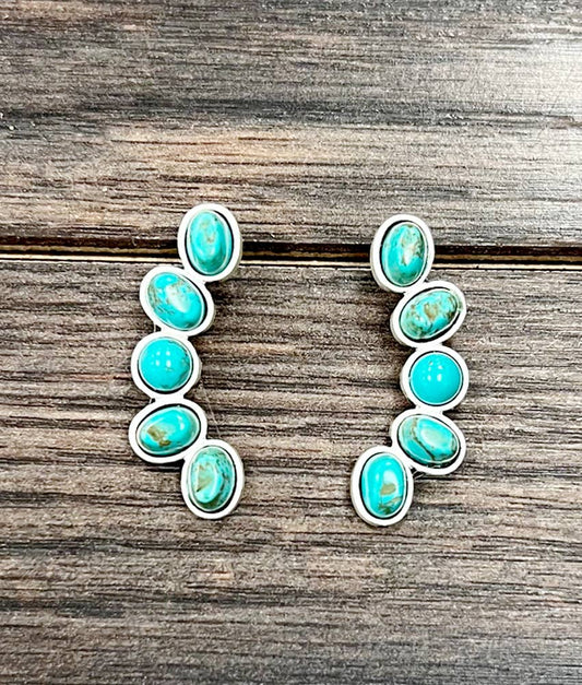 726174, Navajo Turquoise Stud Earrings